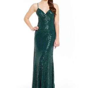 COPY - Emerald green, sequin gown.